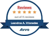 Avvo Reviews 5 star out of 11 reviews Leandros A. Vrionedes