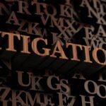 Litigation Wooden letters