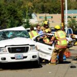 White truck accident