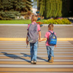 children crossing the street